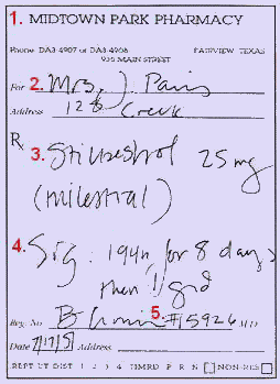 prescription pad example